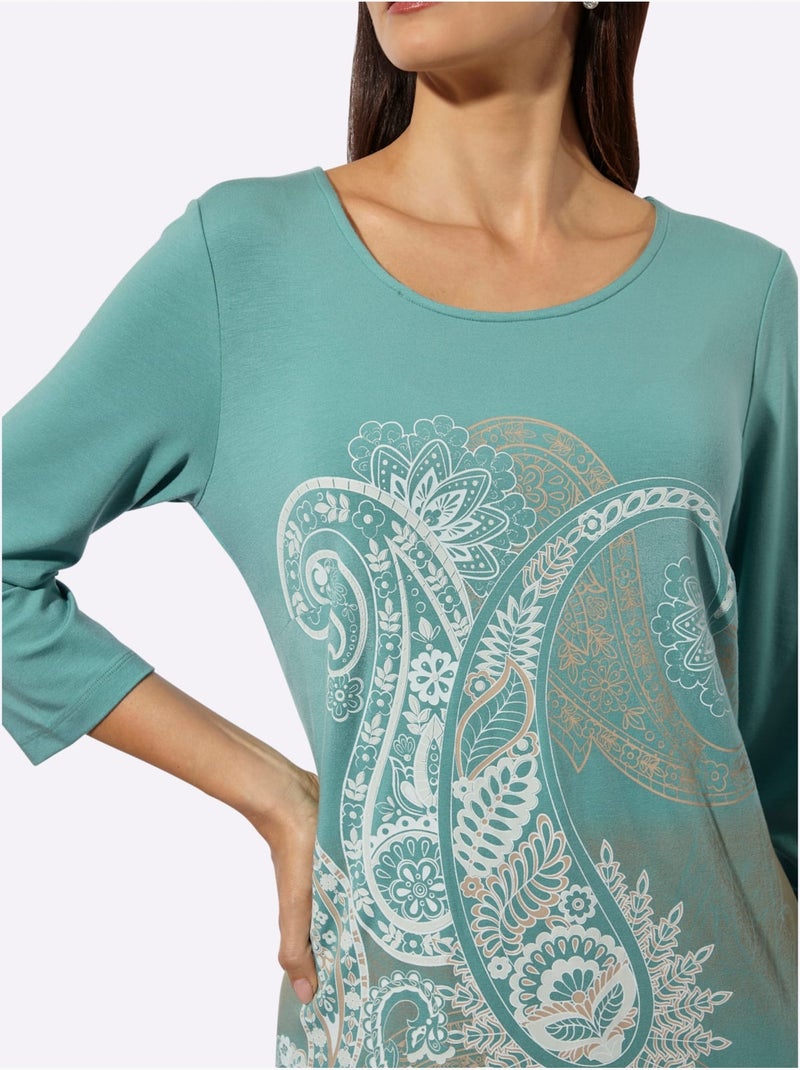 Robe En Jersey Modal (tencel) - Taille Standard - Helline Vert Sauge - Kiabi