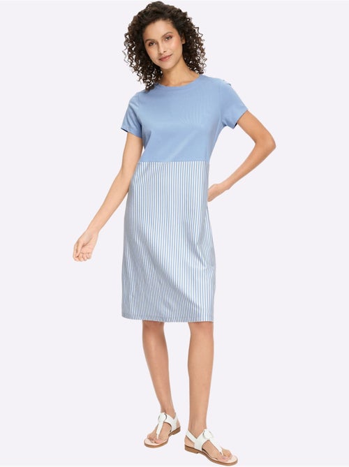 Robe En Jersey Motif à Rayures Mode - Taille Standard - Helline - Kiabi Robe En Jersey Motif à Rayures Mode - Taille Standard - Helline - Kiabi