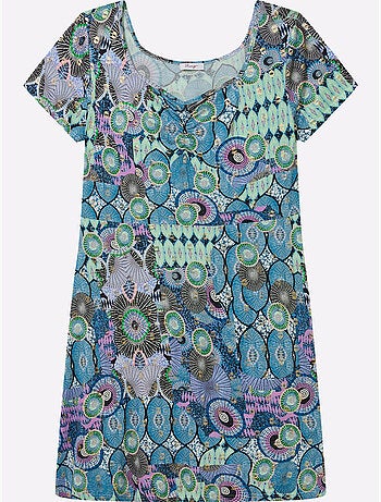 Robe En Jersey Motif Fantaisie - Taille Standard - Sheego