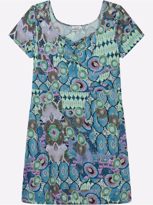 Robe En Jersey Motif Fantaisie - Taille Standard - Sheego - Kiabi