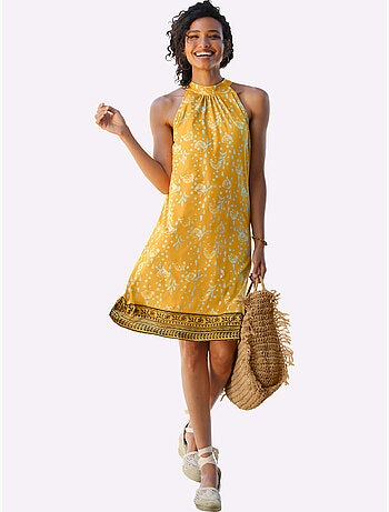 Robe en jersey motif floral - taille standard - helline