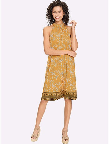 Robe en jersey motif floral - taille standard - helline