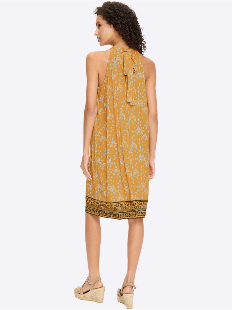 Robe en jersey motif floral - taille standard - helline Ocre - Kiabi