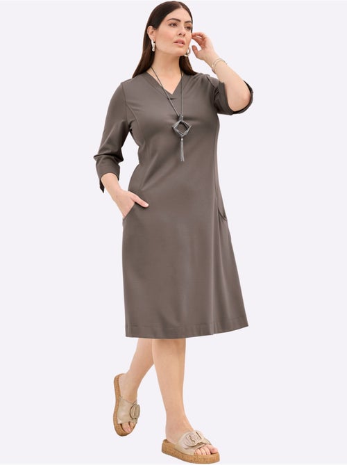 Robe En Jersey Qualité Interlock Indéformable - Taille Standard - Sheego - Kiabi