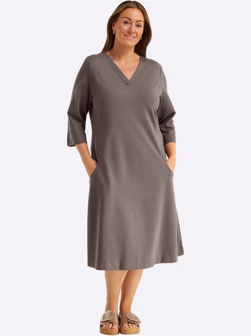 Robe En Jersey Qualité Interlock Indéformable - Taille Standard - Sheego - Kiabi