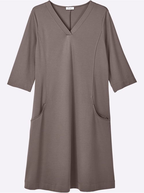 Robe En Jersey Qualité Interlock Indéformable - Taille Standard - Sheego - Kiabi
