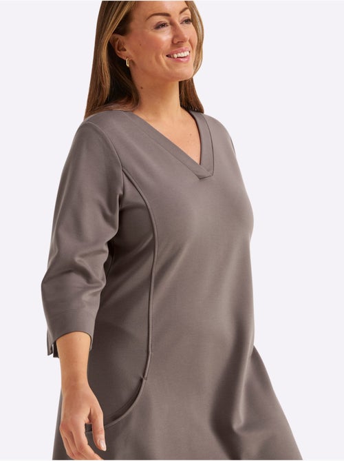 Robe En Jersey Qualité Interlock Indéformable - Taille Standard - Sheego - Kiabi