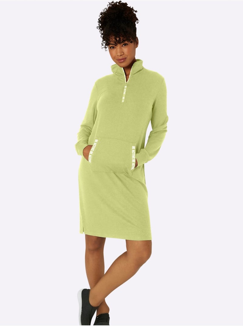 Robe En Jersey Qualité Jersey Douce - Taille Standard - Witt Blanc Vert - Kiabi