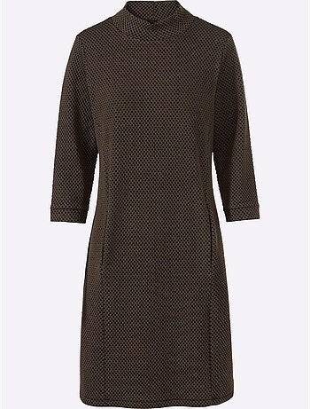 Robe En Jersey Structure Gaufrée - Taille Standard - Helline