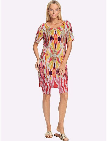 Robe en jersey superbe motif graphique - taille standard - helline