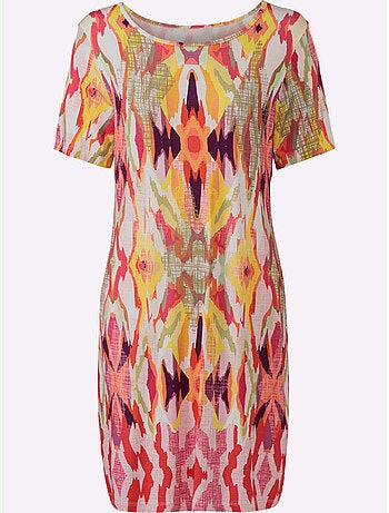 Robe en jersey superbe motif graphique - taille standard - helline