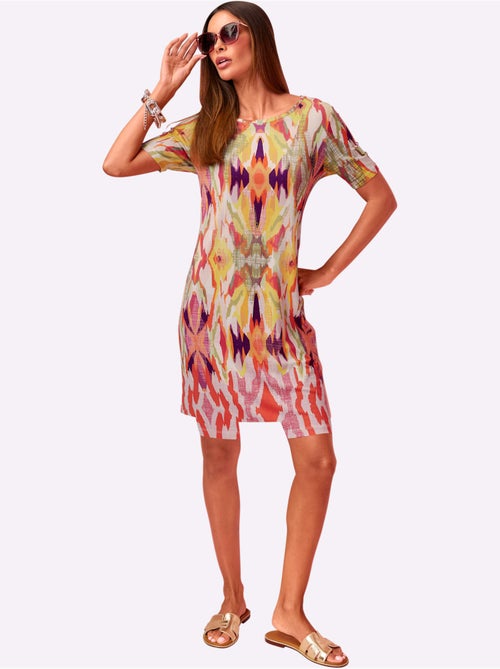 Robe En Jersey Superbe Motif Graphique - Taille Standard - Helline - Kiabi