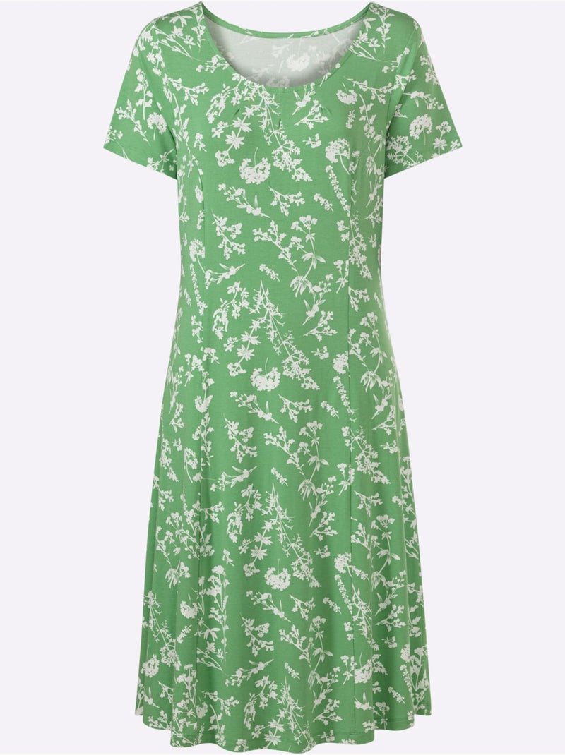 Robe En Jersey Tombé Fluide - Taille Standard - Witt Vert - Kiabi