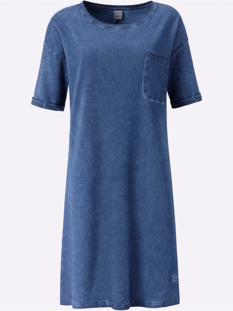 Robe En Jersey Très Confortables - Taille Standard - Helline Bleu jean - Kiabi