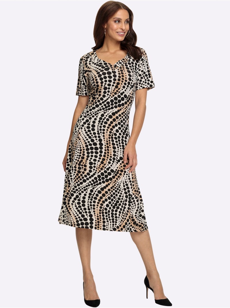 Robe En Jersey Viscose - Taille Standard - Witt Marron - Kiabi