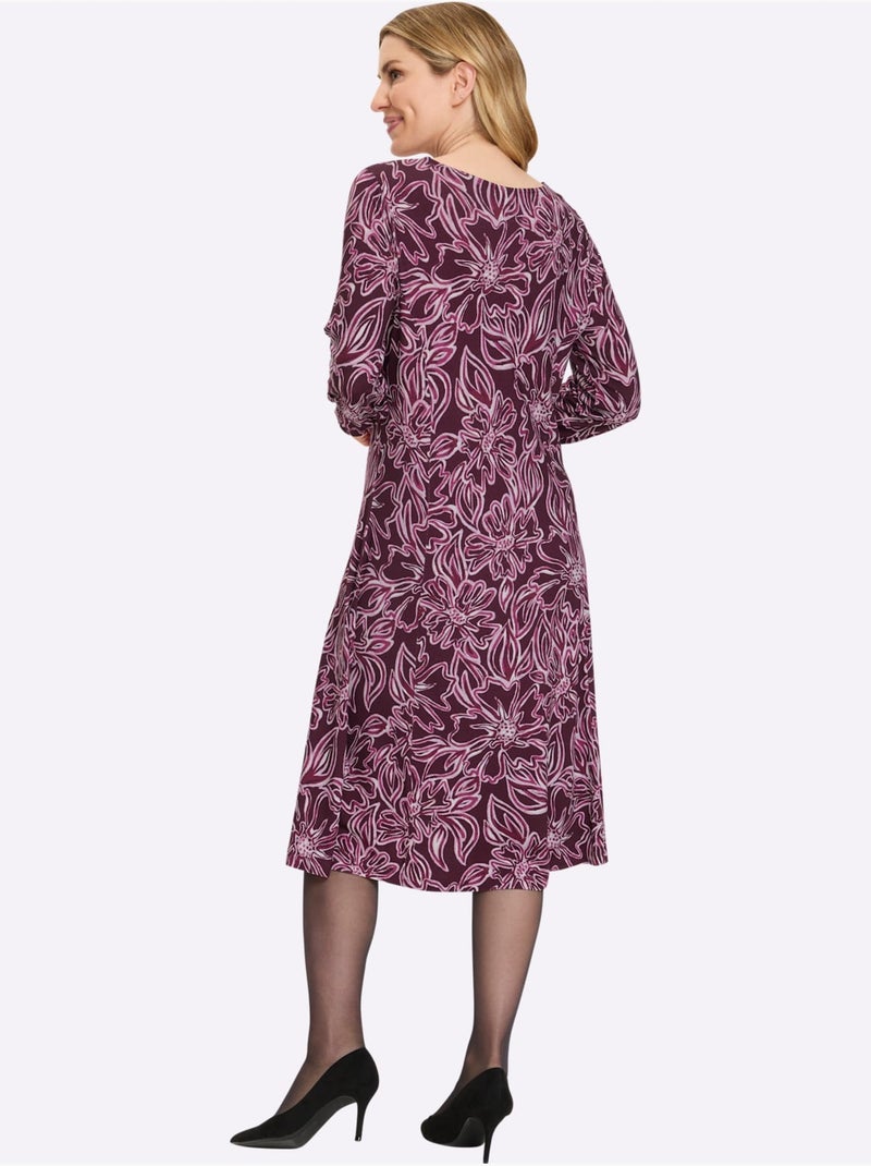 Robe en jersey viscose douce et fluide - taille standard - moda vilona Bordeaux - Kiabi
