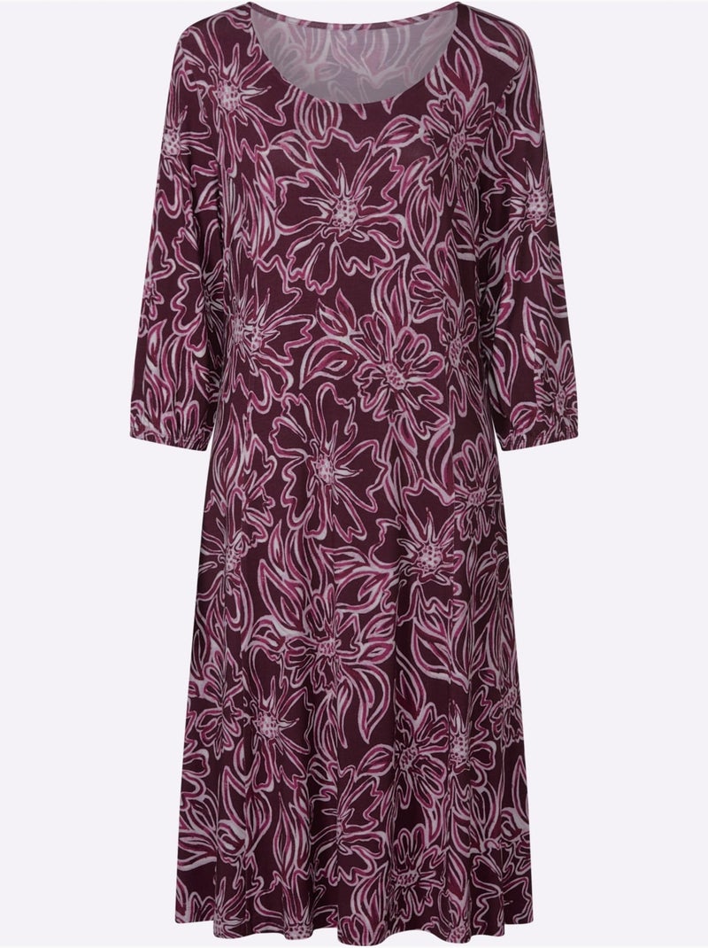 Robe en jersey viscose douce et fluide - taille standard - moda vilona Bordeaux - Kiabi