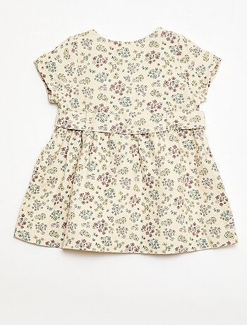 Robe en lin mélangé avec ceinture