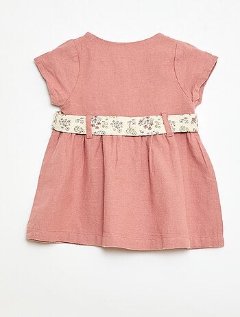 Robe en lin mélangé avec ceinture