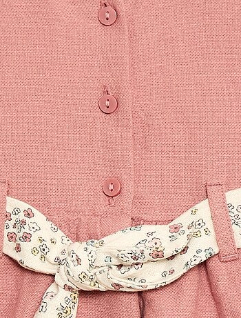 Robe en lin mélangé avec ceinture