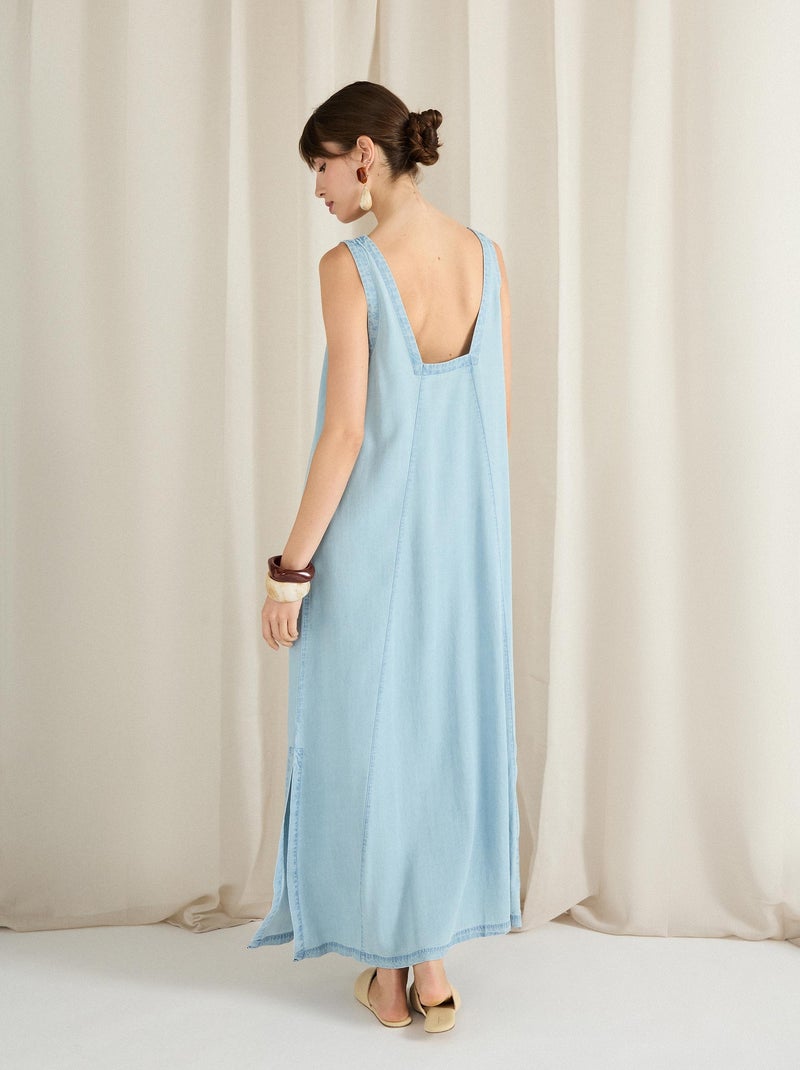 Robe en lyocell MO Fashion Bleu - Kiabi