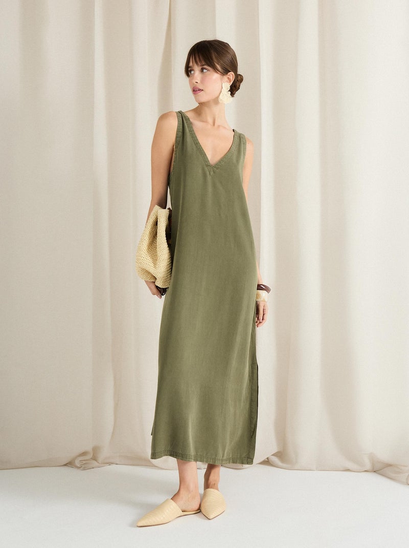 Robe en lyocell MO Fashion Vert - Kiabi
