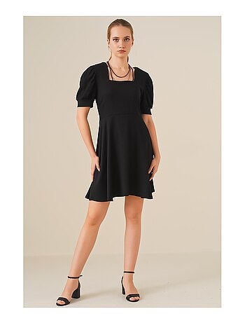 Robe en Maille à encolure Carré