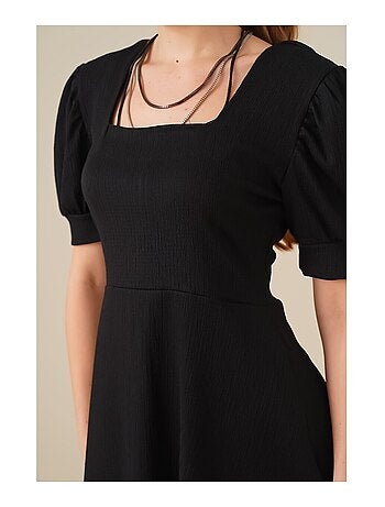 Robe en Maille à encolure Carré