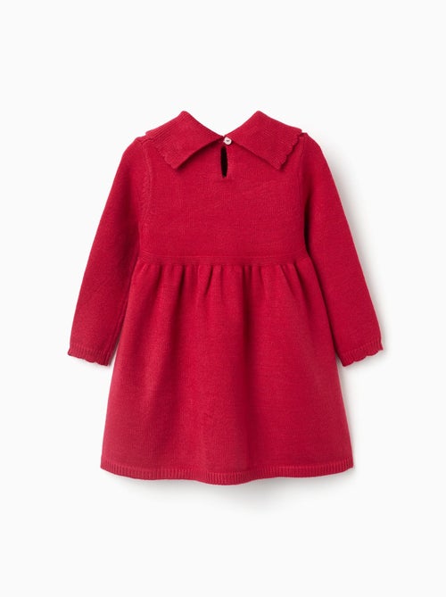 Robe en maille avec col à nœud - Kiabi