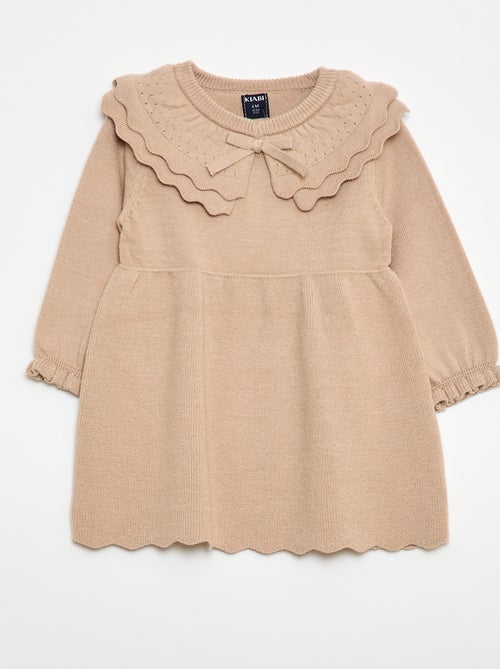 Robe en maille avec col claudine - Kiabi