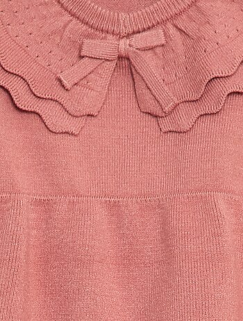 Robe en maille avec col claudine