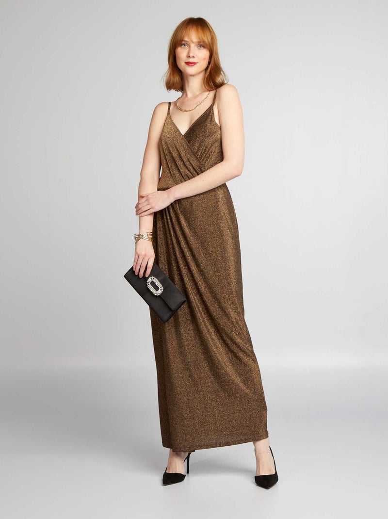Robe en maille bisou Jaune - Kiabi