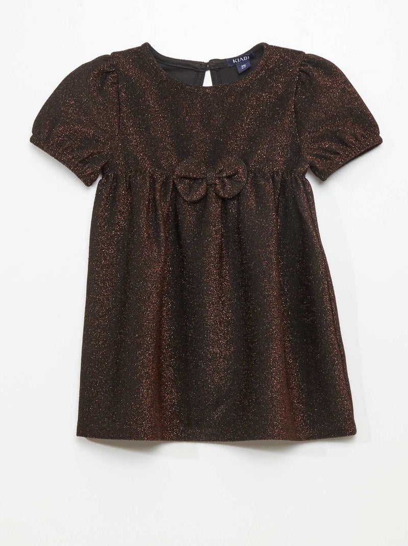 Robe en maille bisou Marron - Kiabi