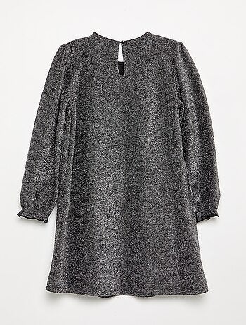 Robe en maille brillante avec noeuds fantaisie