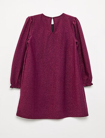 Robe en maille brillante avec noeuds fantaisie