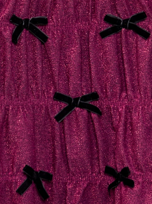 Robe en maille brillante avec noeuds fantaisie - Kiabi