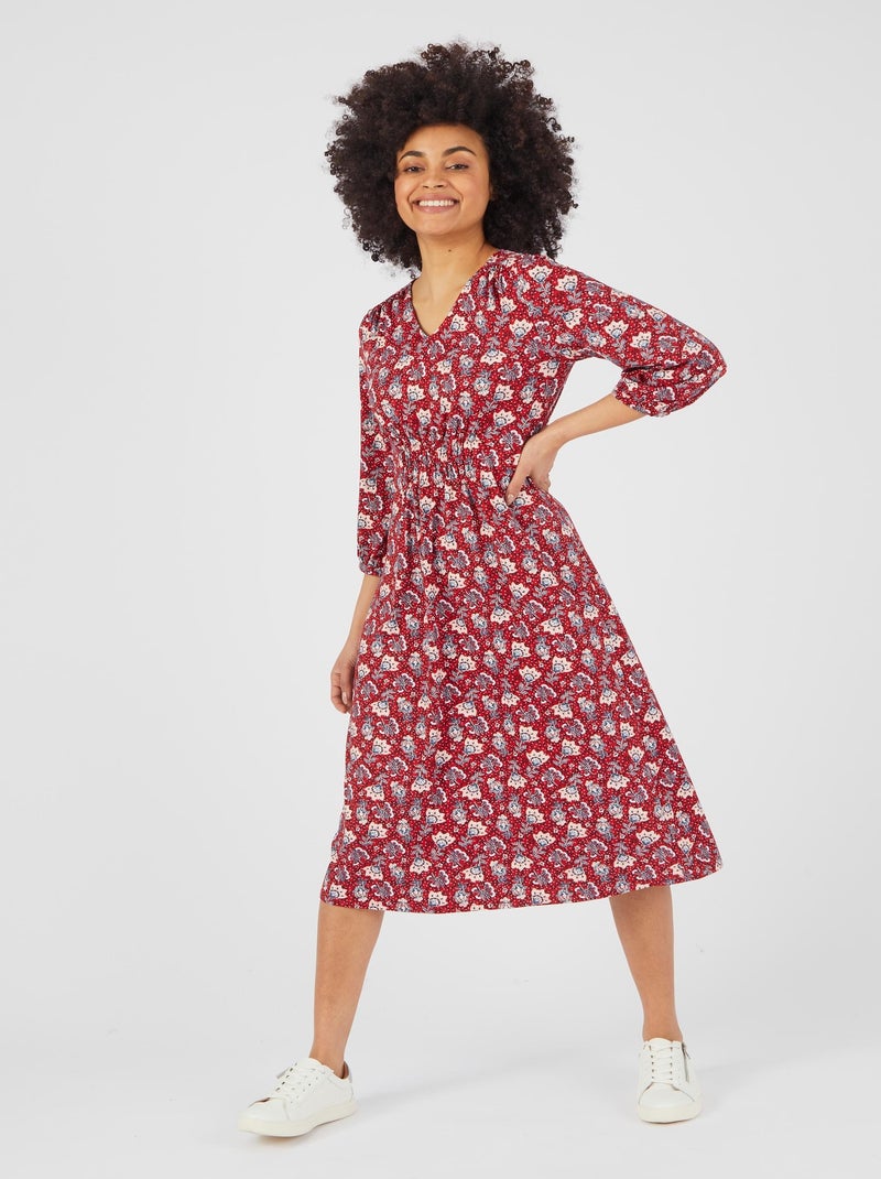 Robe en maille chaude - Damart Rouge - Kiabi