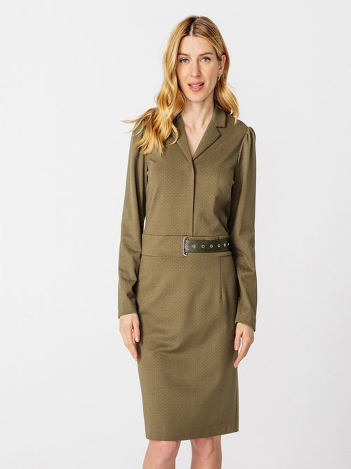 Robe en maille col tailleur - Damart - Kiabi