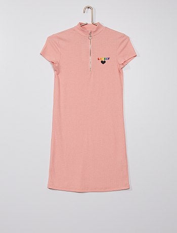 Robe en maille côtelée