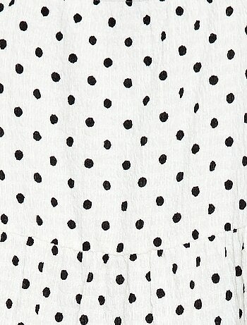 Robe en maille crêpe à imprimé à pois