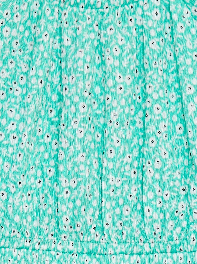 Robe en maille crêpe imprimée VERT - Kiabi