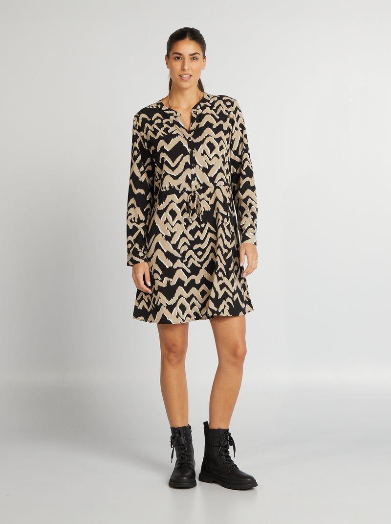Robe en maille crêpe 'JDY' Noir - Kiabi