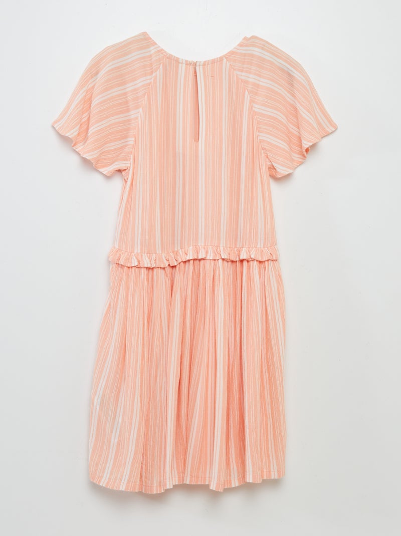 Robe en maille crêpe Orange - Kiabi