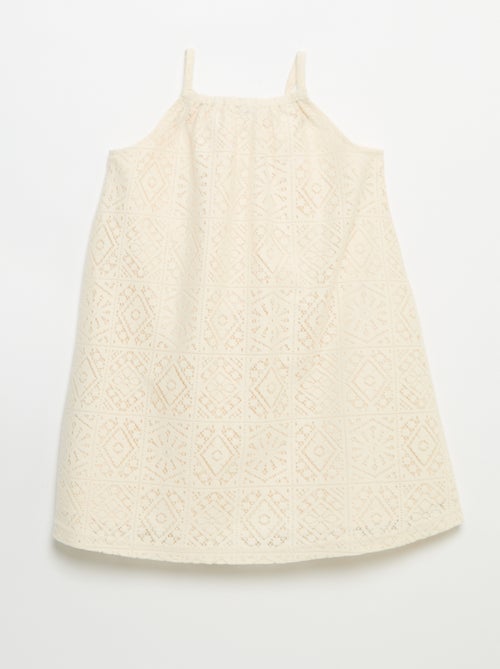 Robe en maille crochet avec bretelles non réglable - Kiabi