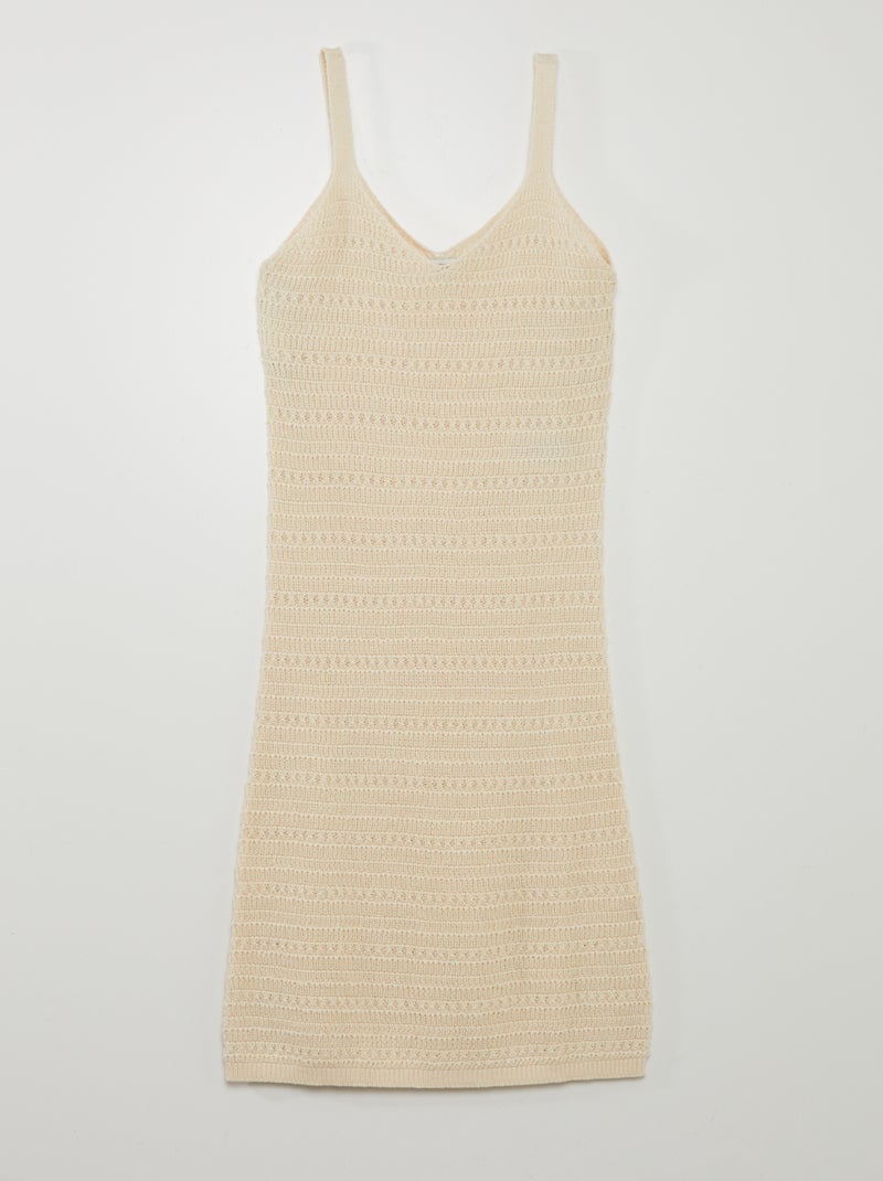 Robe en maille crochet 'JDY' Beige - Kiabi