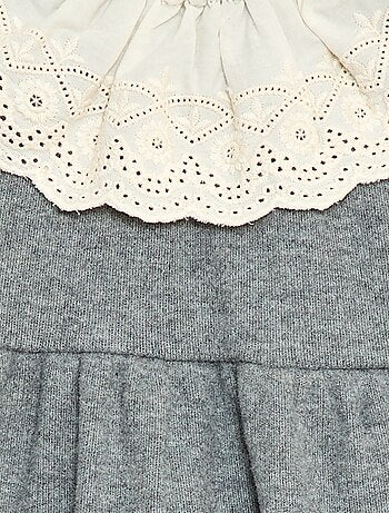 Robe en maille doudou avec col fantaisie