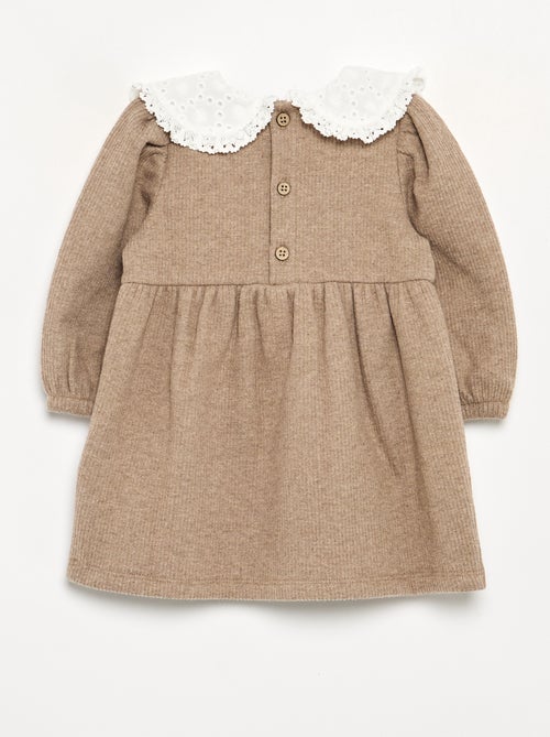 Robe en maille et à manches longues - Kiabi