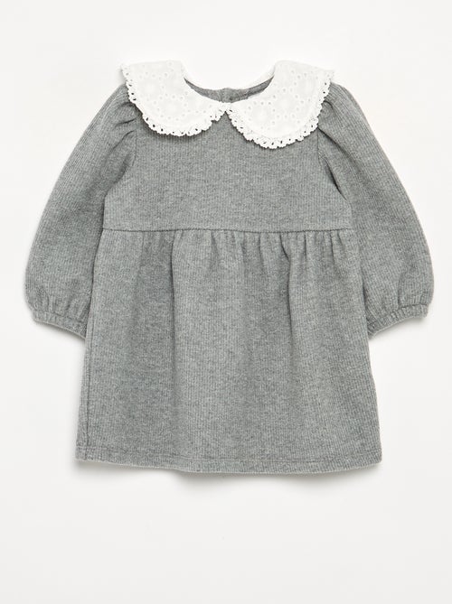 Robe en maille et à manches longues - Kiabi