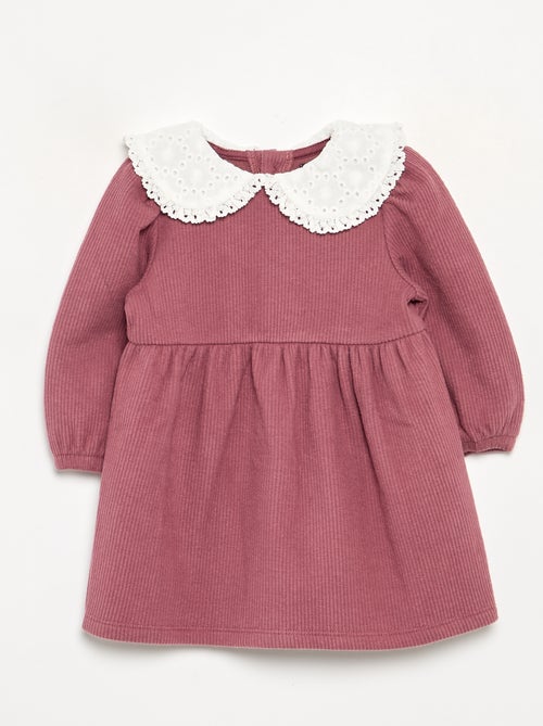 Robe en maille et à manches longues - Kiabi