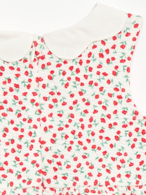 Robe en maille froissée avec col en popeline - Kiabi